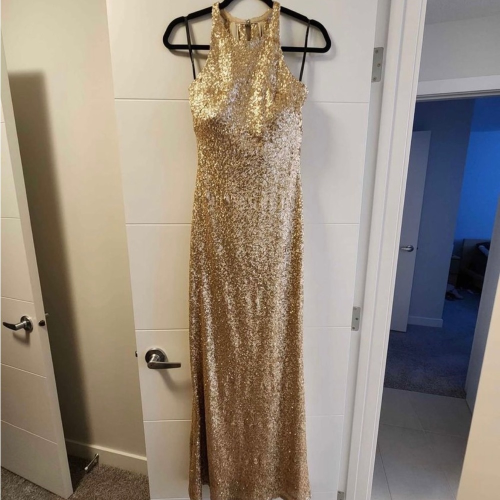 SORELLA VITA CHAMPAGNE SEQUIN DRESS
